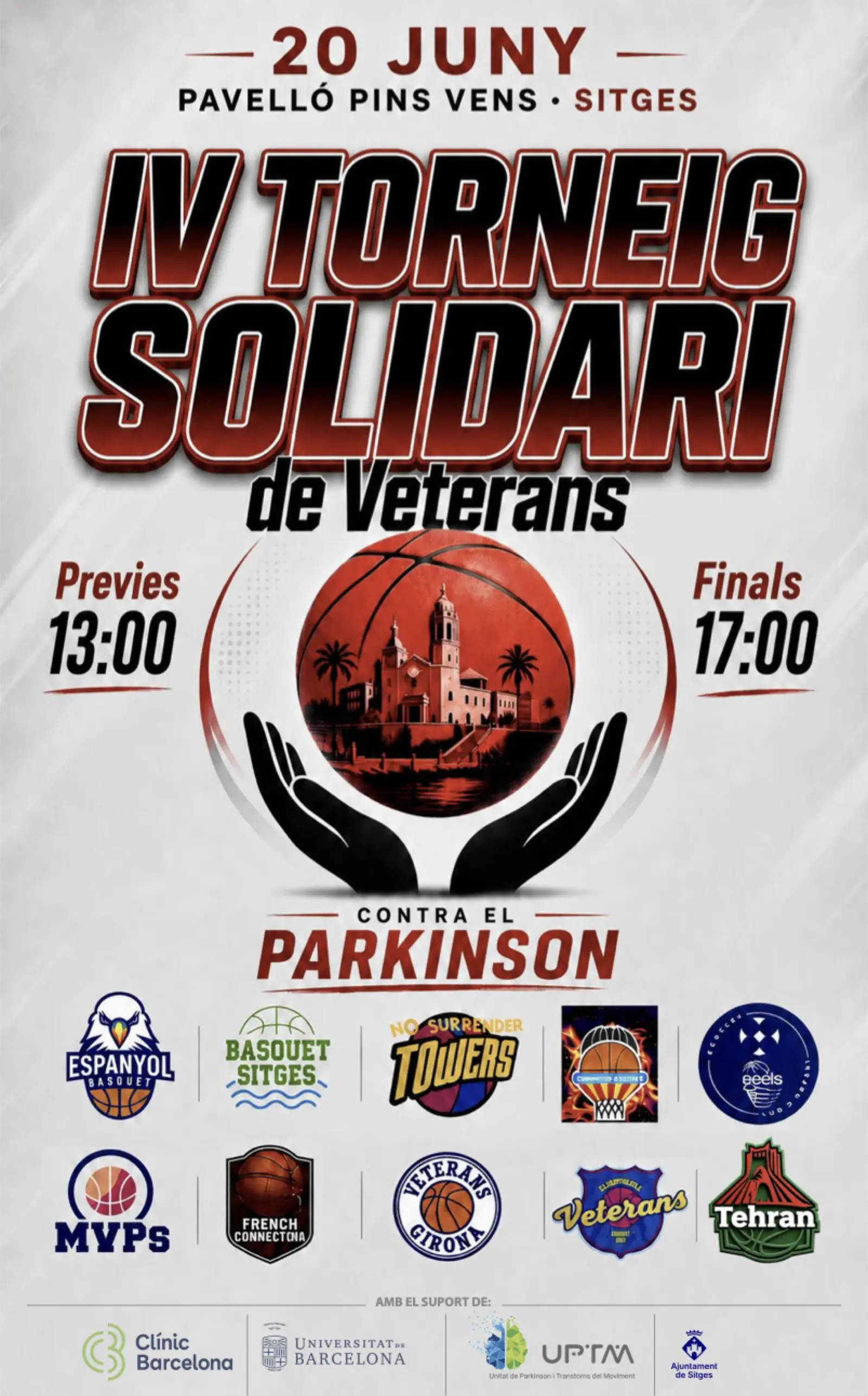 Cartell oficial 4t Torneig de Veterans Sitges 2026 — Lluita contra el Parkinson